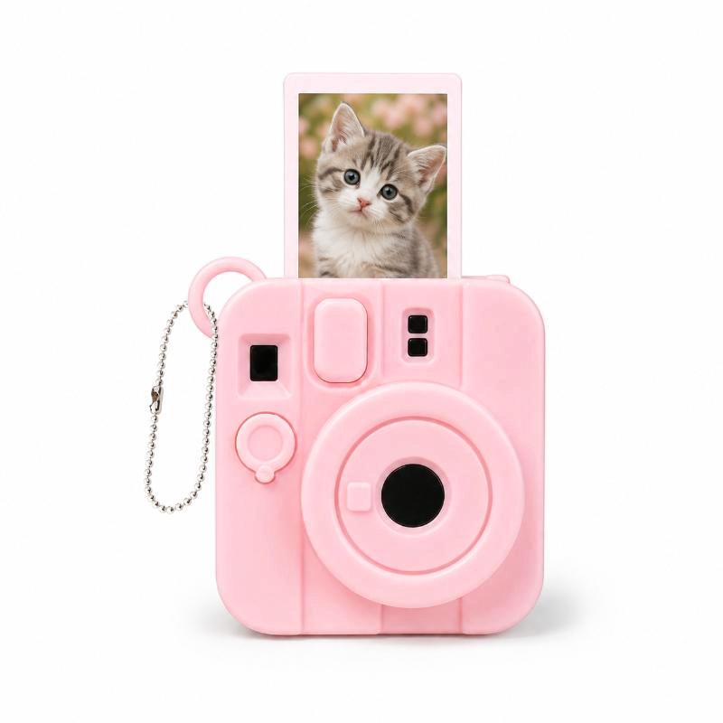 3D Printed Mini Instant Camera Keychain with Functional Photo Slot Fashion Bag Accessory for Wedding Party Favor Gifts