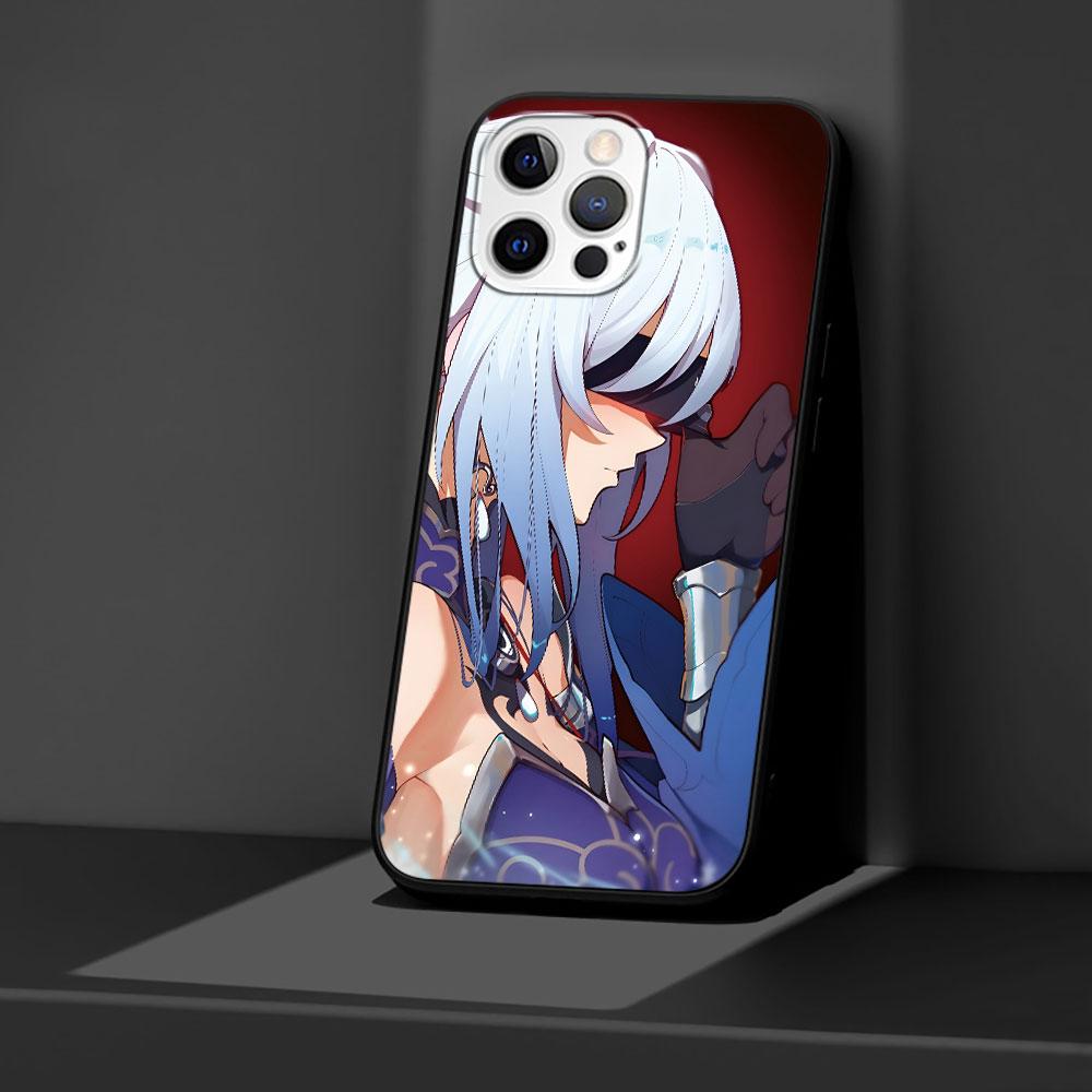 

Чехол Jingliu Honkai Star Rail для Apple iPhone 11 14 13 15 Plus 12 Pro Max 7 8 XR X XS, черный силиконовый чехол для телефона iPhone 15 Plus