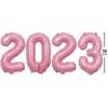 2023 2023 New Year's Eve Holiday Party Supplies Graduation Decoration (Light Pink, 40.64 Cm) Candy Pink Digital Balloon