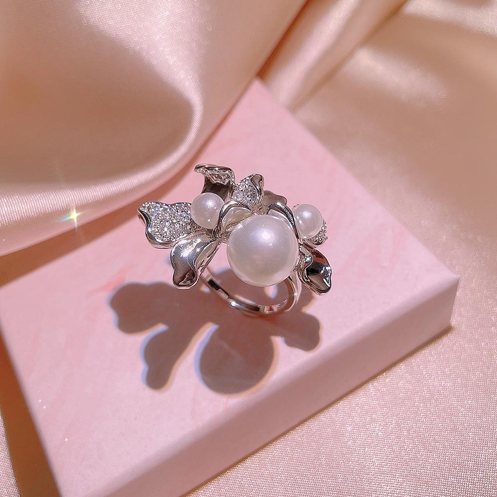 100%  Sterling Silver Bridal  Long Pearl Necklace Earrings Ring Pendant  Set Lady Engagement Wedding Party Gift