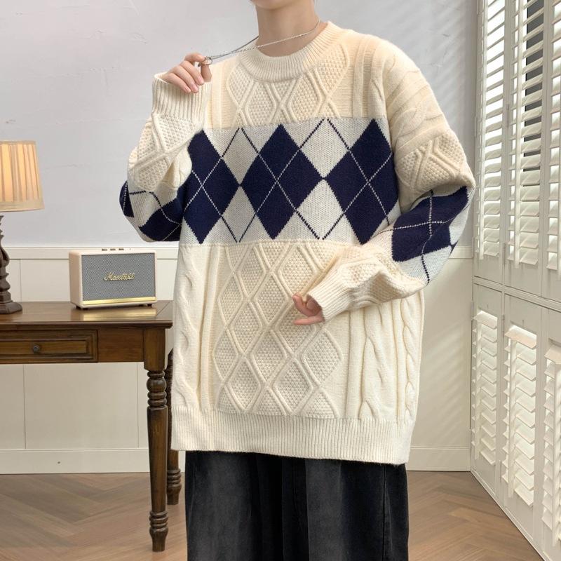 Hot sale, popular, new casual crew neck sweater in autumn and winter, bottom knitted sweater, large size loose sweater.