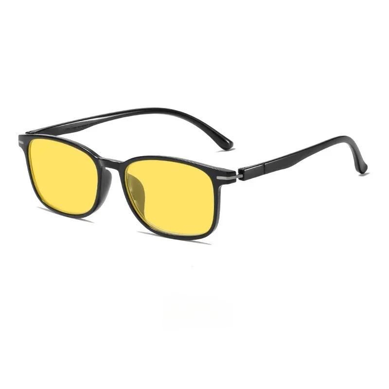 Anti Blue Light Night Vision Myopia Glasses New Vintage Square Near Sight Eyeglasses for Male and Female Eye Protection Diopter