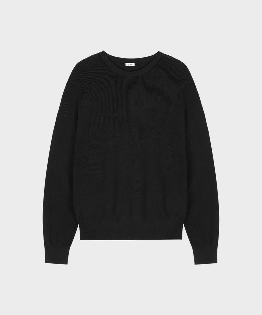 Teildeon Cotton Cashmere Crewneck Sweater Black