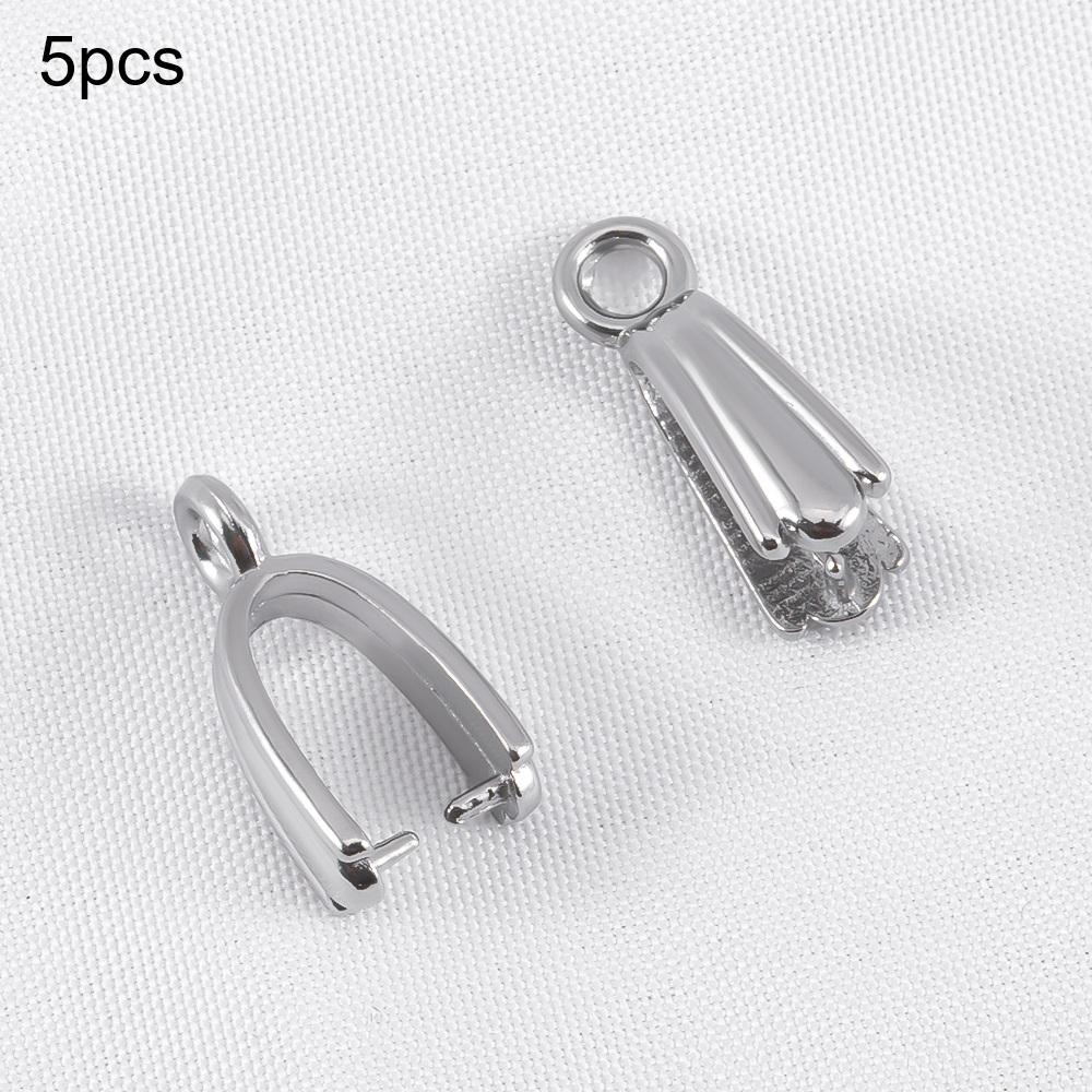 5 Stück 10 Stück Edelstahl-Anhänger-Klemmclip-Verschlusshaken für DIY-Halsketten-Schmuckherstellungsmaterial