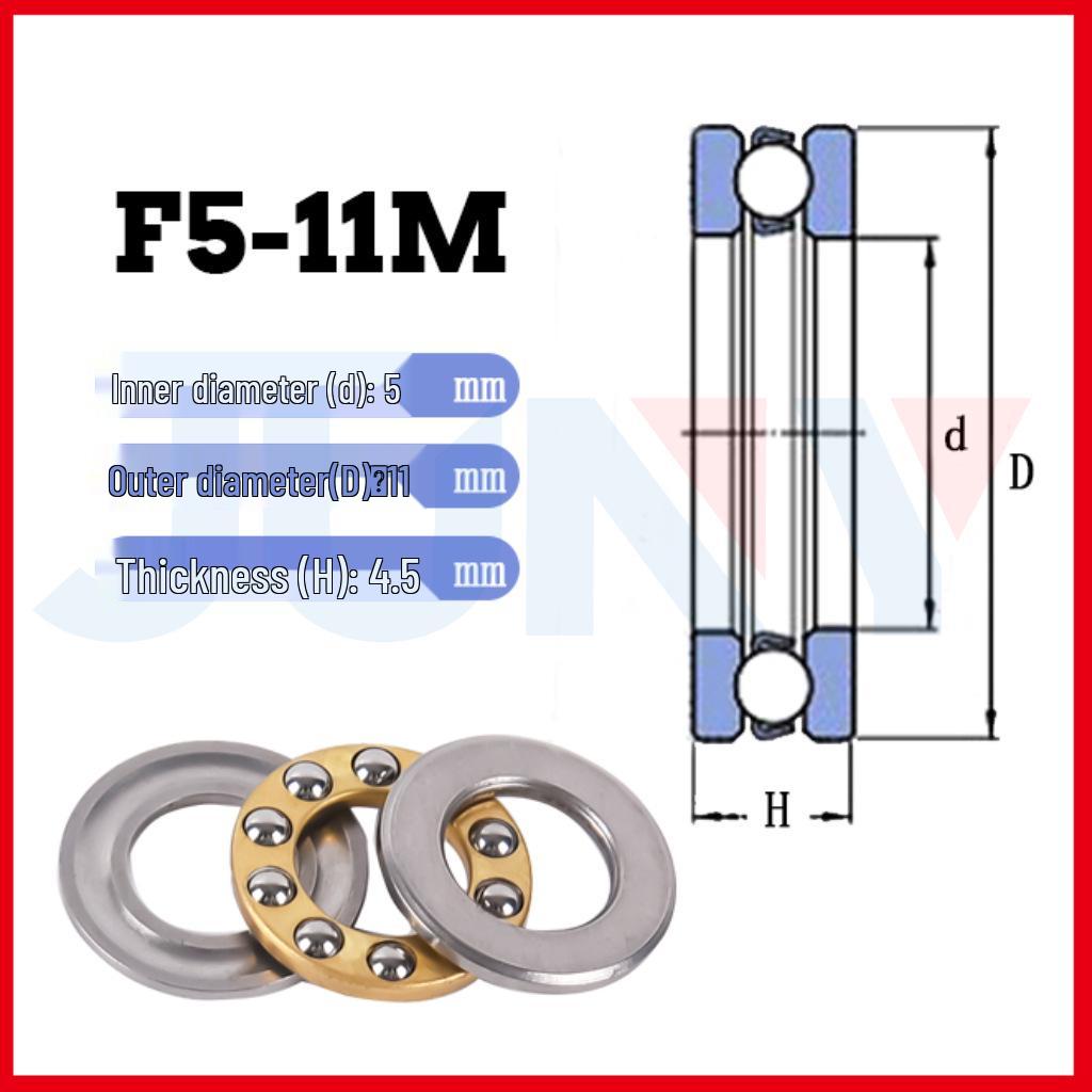 Small Wear-Resistant Thrust Ball Bearings Set: Inner Diameter Options 2-12mm, Three-Piece.