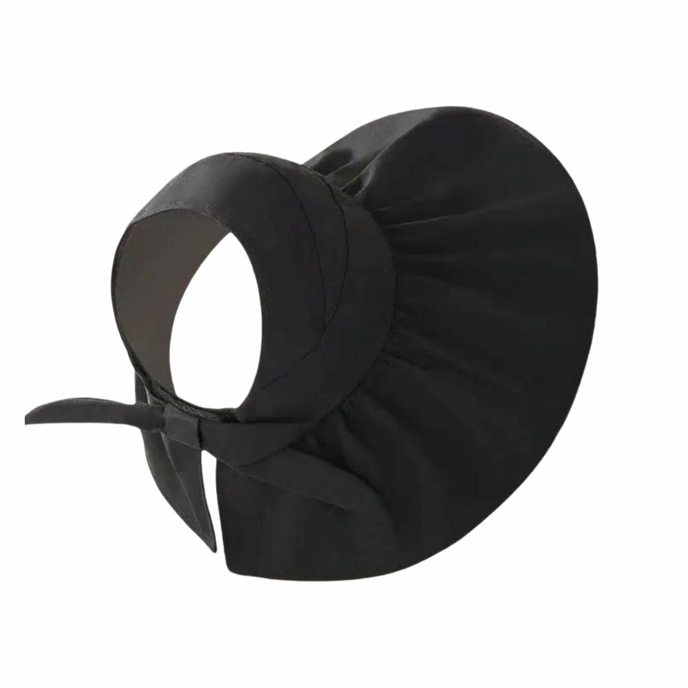 Foldable Sun Hat Adjustable Size Large Sun Visor Hat Fashion Bucket Hat  Beach чёрный