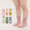 Cute Cartoon Baby Long Socks Rubber Bottom Anti-slip Children Floor Sock Spring Autumn Infant Cotton Socks 0-5Year Kids Footwear