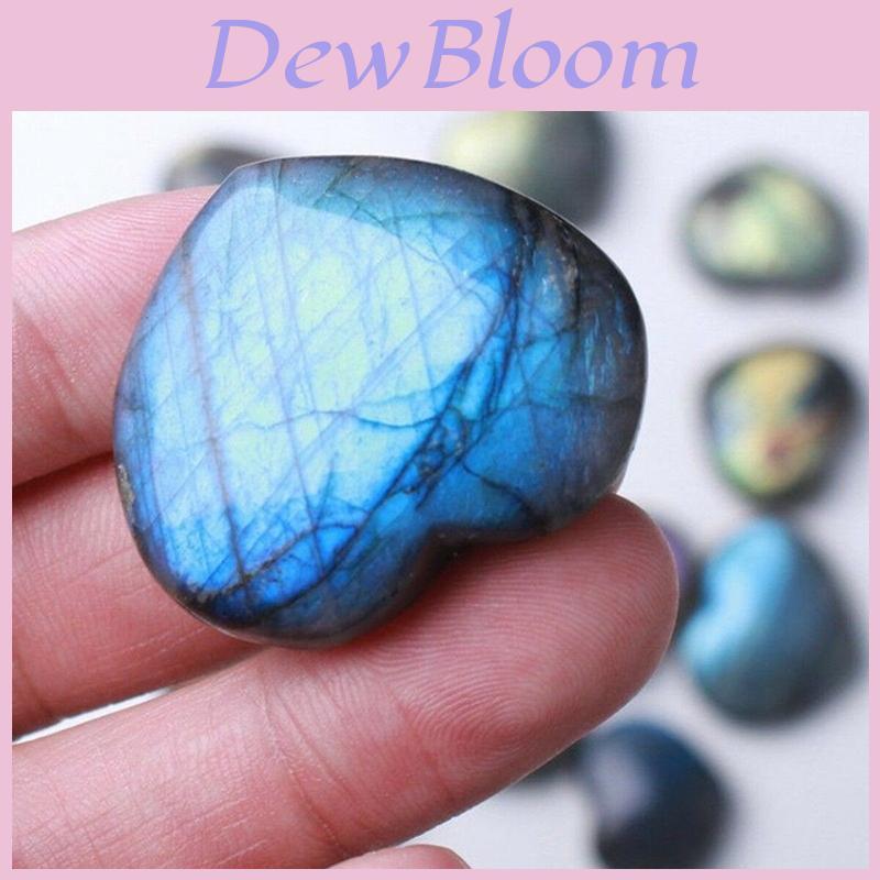 Accattivante Quarzo del Madagascar Labradorite Cristallo Naturale Cuore Ciondolo Decorazione Per Regali Unici