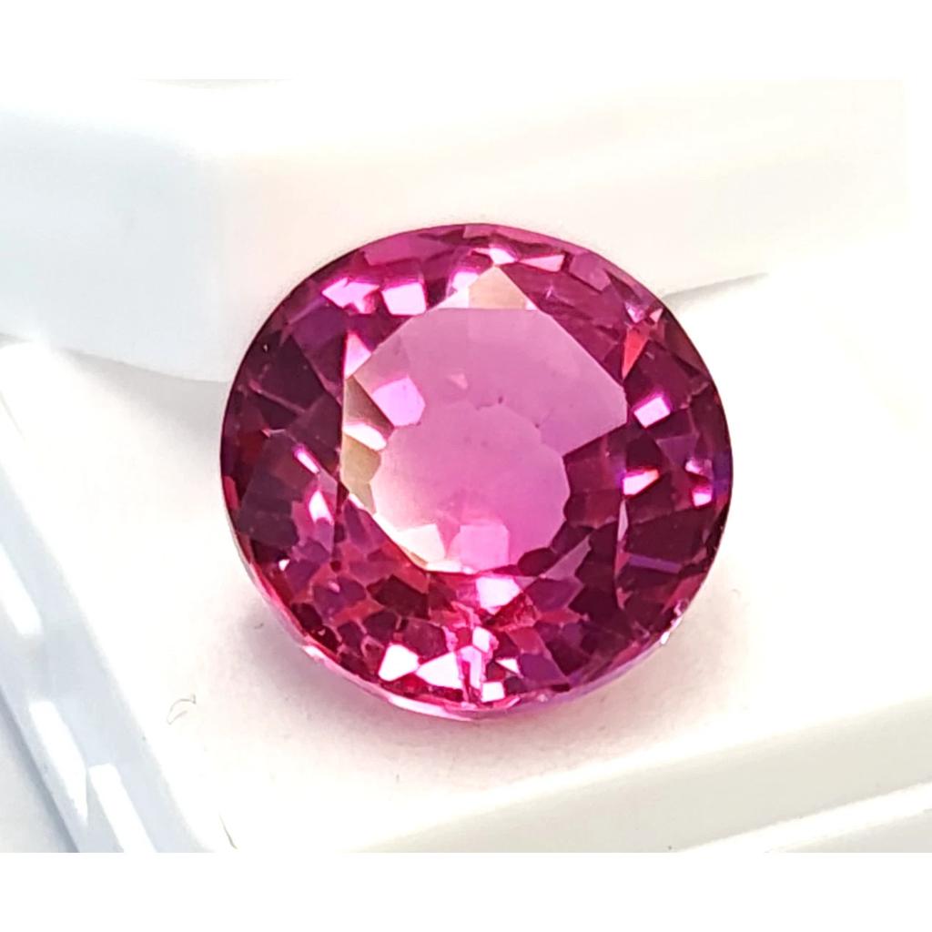 Round Cut Natural Pink Sapphire 17-19 Ct Fabulous Certified Loose Gemstone