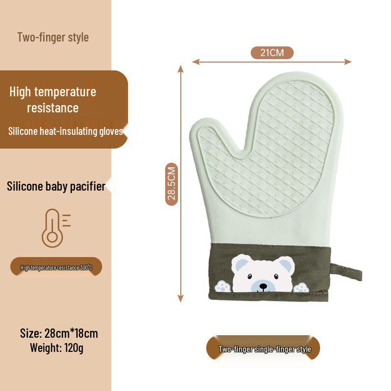 Heat-Resistant Non-Slip Silicone Oven Gloves for Baking and Cooking