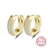 ORSA JEWELS Solid 925 Sterling Silver Hoop Earrings For Women Small Circle  Silver Color Trendy Female Wedding Jewelry SE103