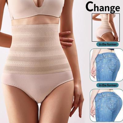 Hohe Taille Flache Bauch Höschen Nahtlose frauen Höschen Sexy Hohl Atmungsaktive Unterwäsche Komfort Baumwolle Slip Shaper