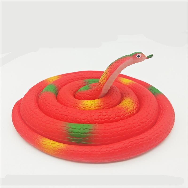 Children's Soft Rubber Toy - Large Green Fake Snake Prank Model