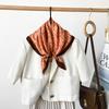 Retro Cotton And Linen Herringbone Pattern Small Square Scarf Silk Scarf Versatile Square Scarf Belt Silk Scarf Clothing With Neck Scarf