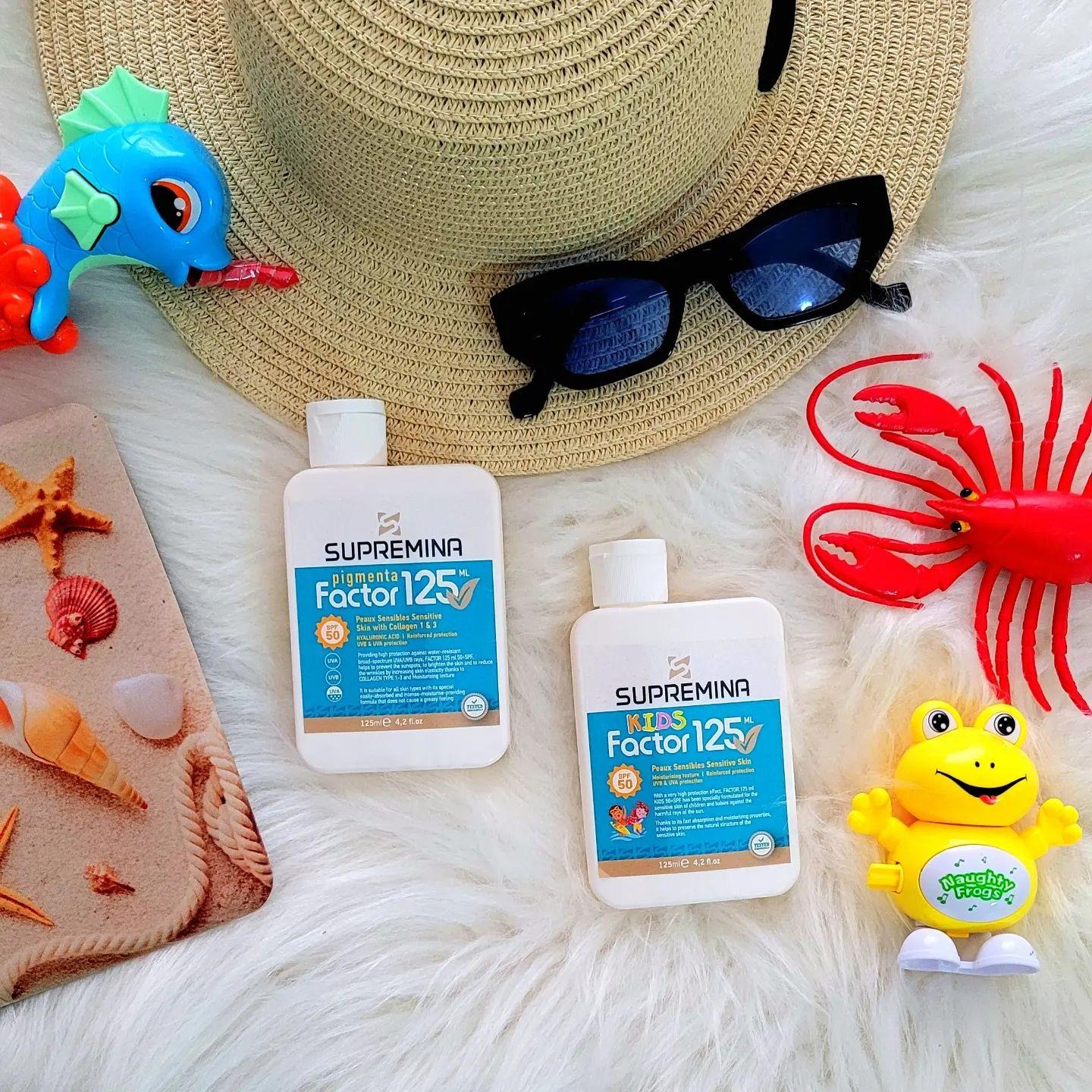 

Supremina Pigmenta Солнцезащитный крем для ухода за кожей 50+ Spf Factor 125 мл с коллагеном Крем для рук и тела Водостойкий увлажняющий