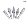 5pcs Steel Rotary Rasp File 1/4" Shank Rotary Craft Files Rasp Burrs Wood Bits Grinding Power Woodworking Hand Tool