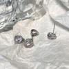 Heart-Beating Pink Star Diamond Stud Earrings for Women