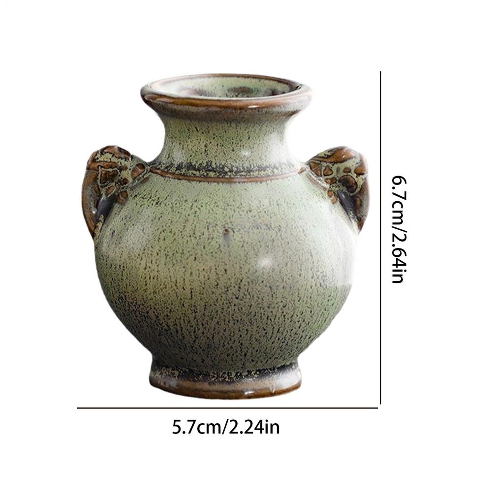 Flower Arrangement Vase Retro Flower Vase Crafts Tabletop Ornament Hydroponics Chinese-Style Small Flower Vases for Centerpieces