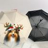 1pc Christmas Dog Decorations Umbrella with Plastic Handle,Suitable for All Seasons Home Travel Outdoor UmbrellaDD229