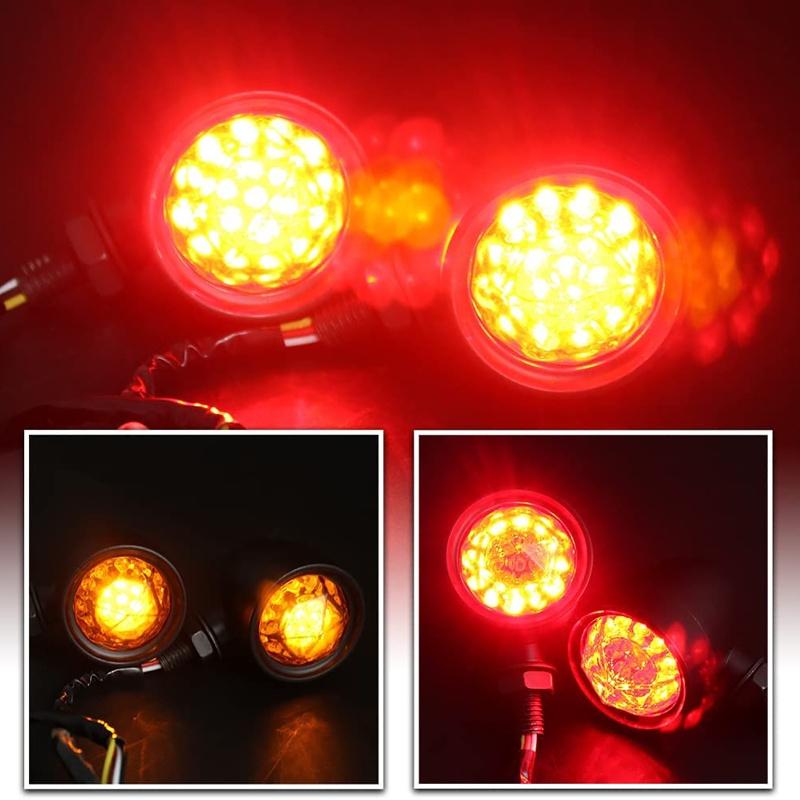 1Pair Motorcycle Turn Signal Light Lamp Universal Motorbike Bullet Indicator Light