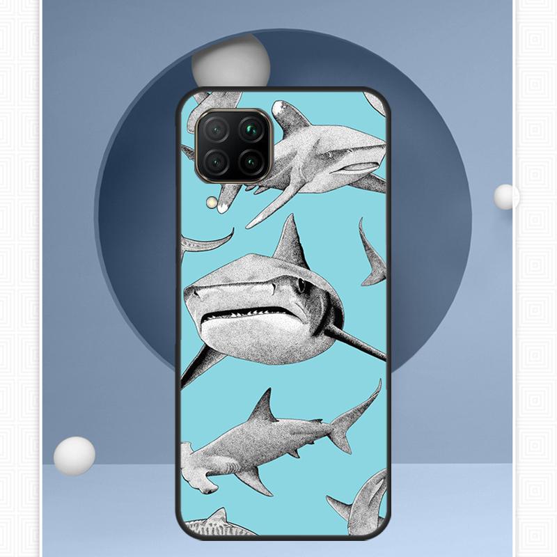 Ferocious Shark Animal For Huawei Nova 12i 12s 11i 8i Y91 Y60 Y70 Y72 Y90 Y61 9 10 SE P20 P40 Lite P30 P60 Pro Case