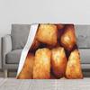 1PC Tater Tot Blanket Throw Furry Winter Blankets for Adults Bedding Home Interior Fluffy Plaid Sofa Knee