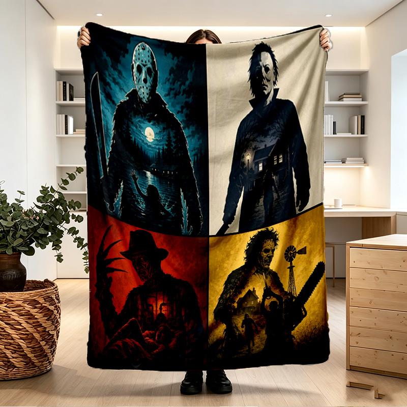 Friday the 13th Print Blanket - Soft & Comfortable, for Bedroom, Travel, Sofa, Home Decoration - Birthday Christmas Gift for Friend