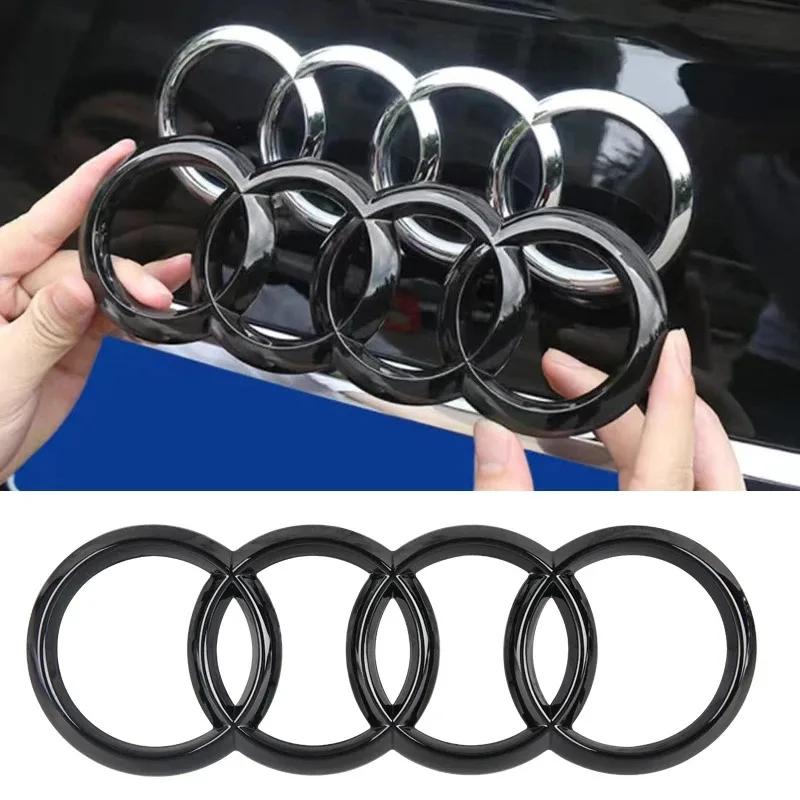 4 Rings ABS Car Front Hood Emblem Bonnet Logo Rear Logo for B A3 A6L A72 A4 A5 Q3 Q5 Q7 Q8 Q2L