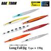 Long Fall Jig Type A All Colors Set of 7 Metal Jig 150g Lure Jigging Jig Redfish Red Grouper Kingfish Rockfish Grouper Que Amberjack Fishing Gear
