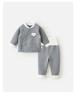 Infant Quilted Winter Set: Baby Warm Underwear with Split Clothes, Autumn Pants & Shirts