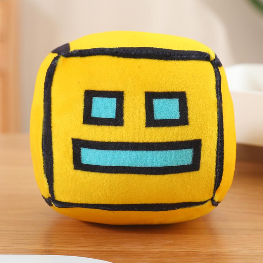 Cute Geometry Dash Plush Toy Soft Cartoon Anime Doll Stuffed Animal Pillow Kids Birthday Gift Home Decor