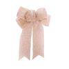 Christmas Decorations Red/Khaki Diy Bow Crafts Christmas Tree Decorations Flocking Cloth Bow Tie Charms For Christmas Atmosphere