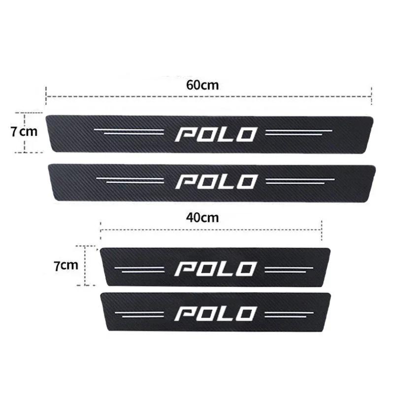 DOG1 Glow-in-Dark Car Threshold Sticker for Volkswagen VW POLO Logo Scratch-Resistant Stylish Door Sills Protection Decoration