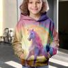 Children's Fashion Animal Print Pullover Hoodie Hooded Sweatshirt Clothing