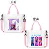 Anime Cartoon Letter Shoulder Bag Versatile Commuter Handbag Large Capacity Student Canvas Bag