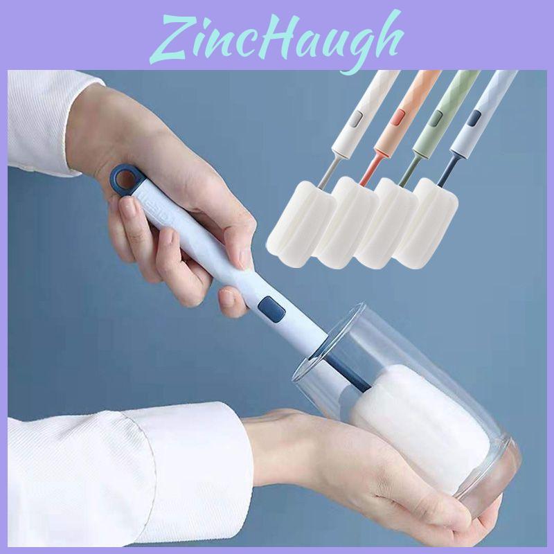 Versatile Sponge Cleaning Cup Brush With Long Handle And Removable Head For Easy Washing
