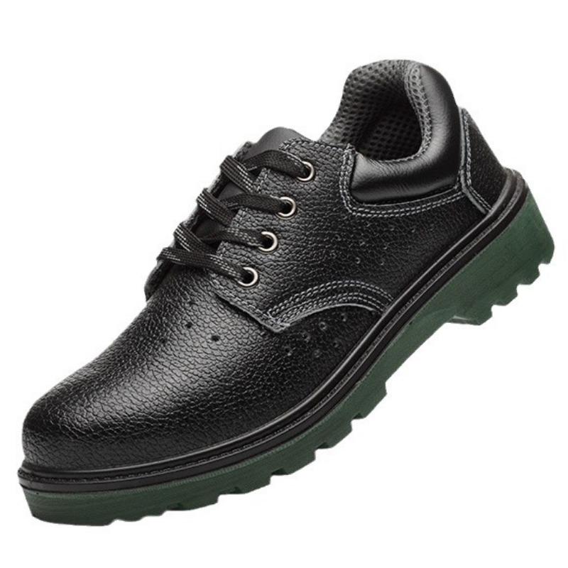 Cowhide Protective Shoes, Smash-proof and Stab-proof Breathable Labor Insurance Shoes for Men and Women
