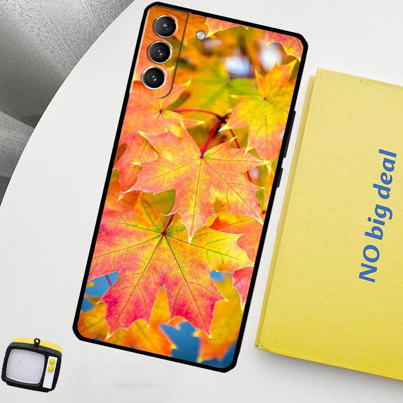 Colorful Leaves Phone Case For Samsung Galaxy S25 Ultra S20 S21 S22 S23 Plus S24 Ultra S9 S10 S25 FE Cover