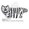 Yousheng Tissue Box, Striped Cat Shape Dispenser, with Ample Interior Space Vinyl Tissue Case, Compact Decorative Durable Paper