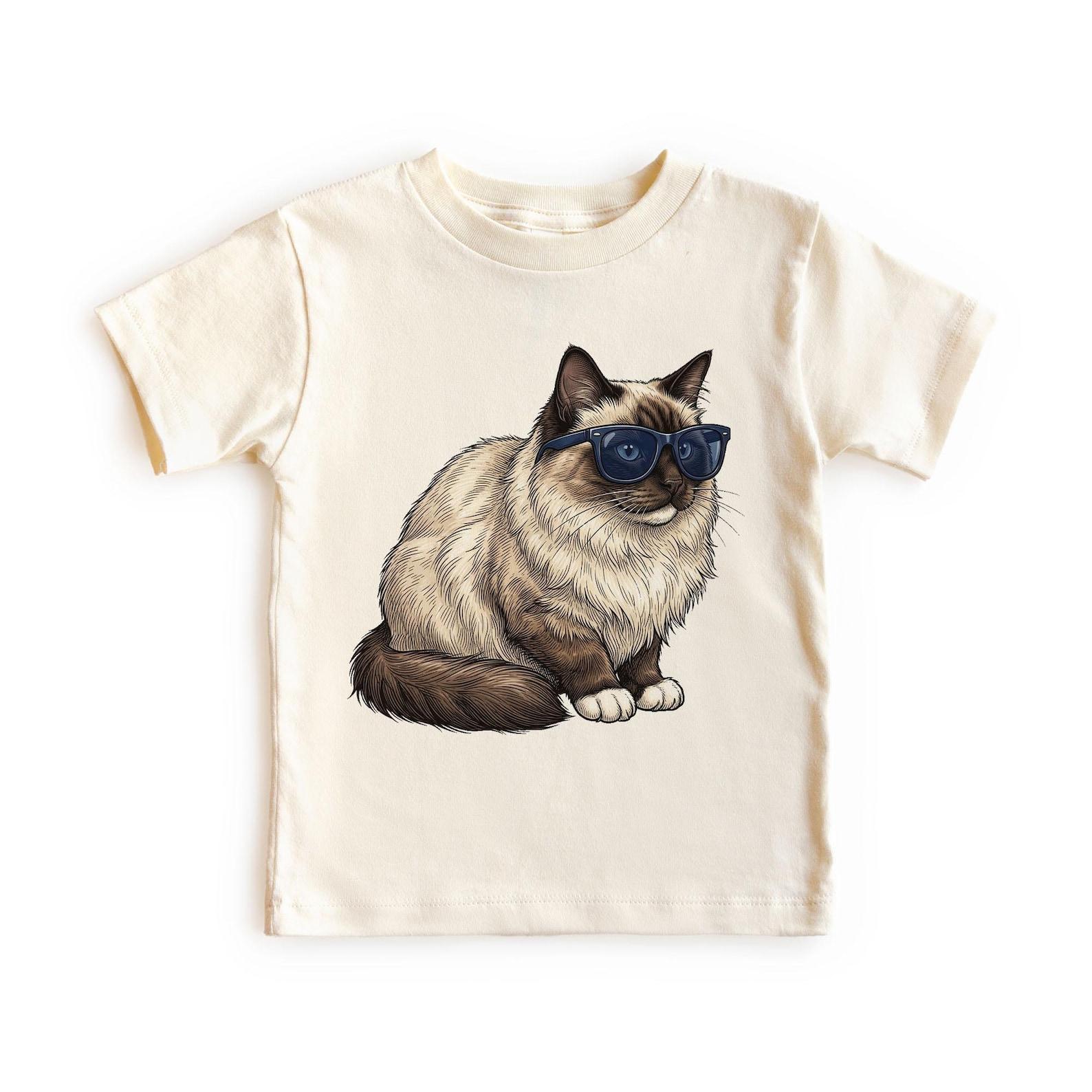 Summer Ragdoll Cat Wearing Sunglasses Pet Kitty Unisex, Adult, Youth T-Shirt 160