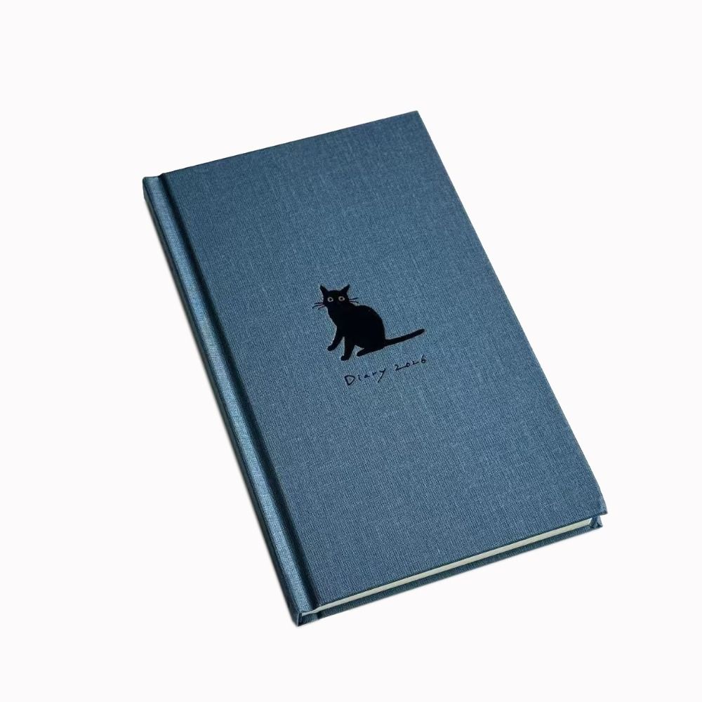 Kitten Illustration B5 Notebook Hard Shell Daily Planner Multi Functional 2026 Schedule Book  Gift