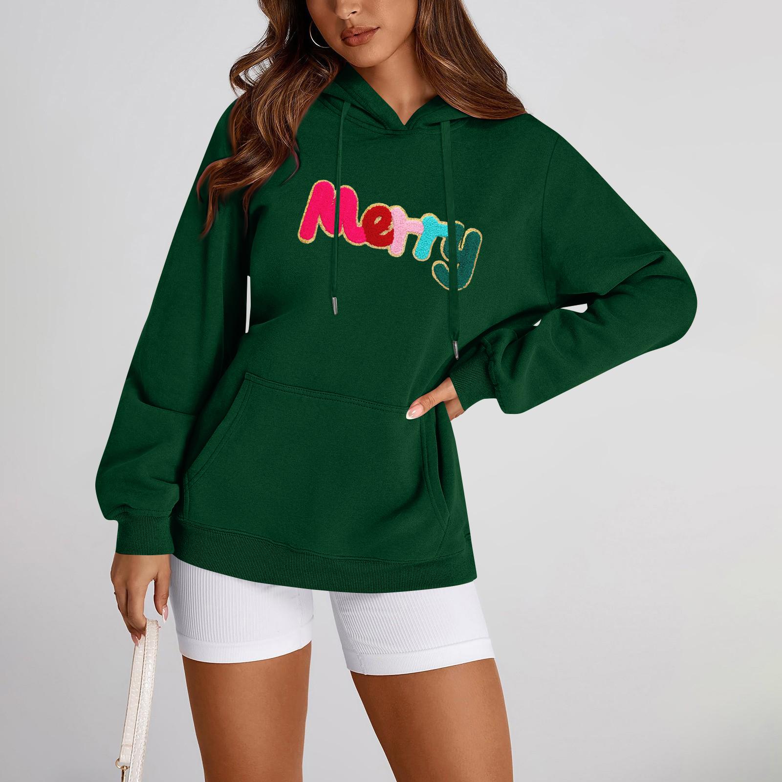 

Women s Hoodies Letter Printed Sweatshirt Pullover L