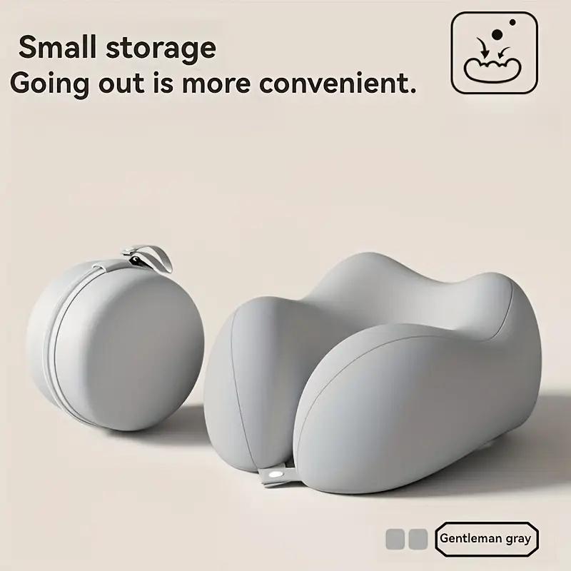 Portable Neck Pillow for Travel & Home Use Ergonomic Cervical Support Easy Storage Comfortable Sleep Slow Rebound Lightweight