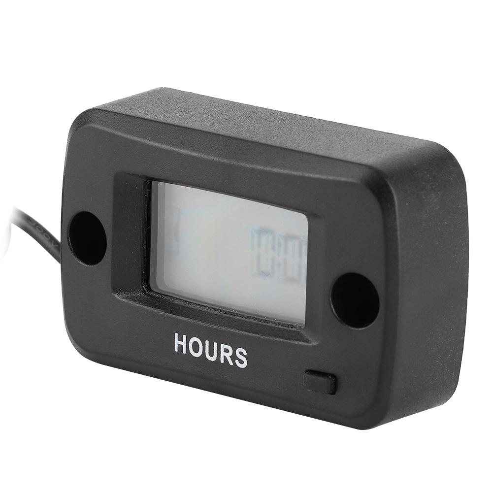 Engine Hour Meter Digital LCD Display Gauge Vibration Activated Waterproof for ATV UTV Motorcycle
