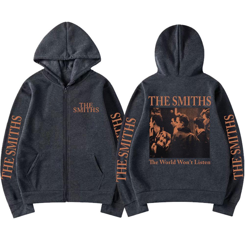 Rock Band The Smiths Fashion Vintage Zip Up Hoodies Morrissey Men Women Oversized Hip Hop Warm Sweatshirt Streetwear