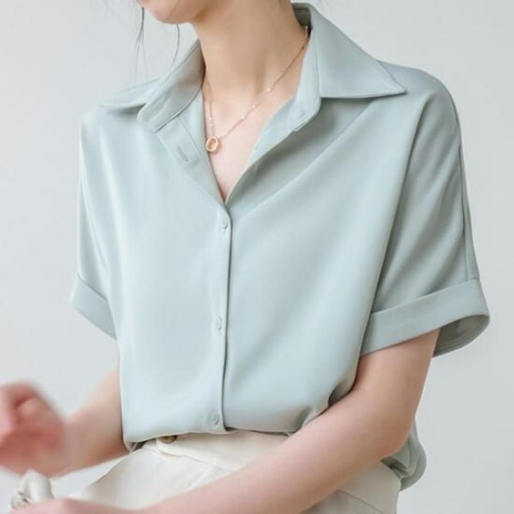 Navava Women Roll Up Short Sleeve Shirt Nb2711