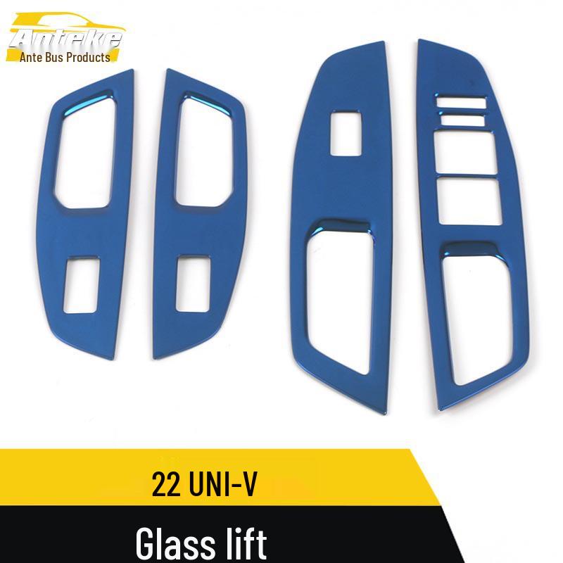 UNI-V Armrest Switch Sequin Sticker - Fits 22 Models, Glass Lift Decorative Frame Car Accessory