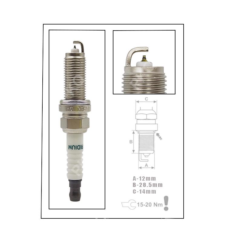 12PCS 22401-ED71B FXE20HE11 Platium Iridium Spark Plug For Nissan Micra Juke X-Trail Versa Tiida DILZKAR6A11 22401ED71B