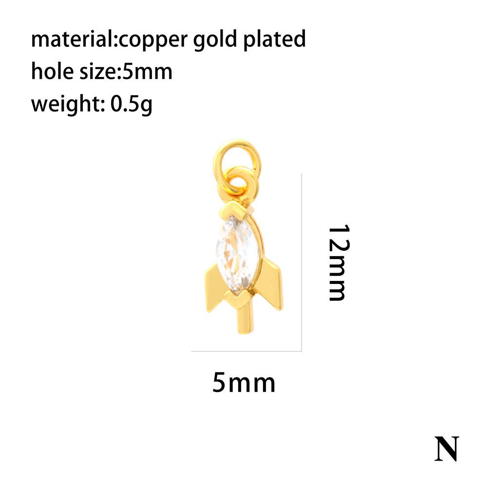 

Ожерелье-подвеска с круглым ушком с медным покрытием и микроинкрустациями