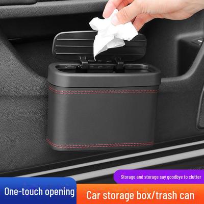 Papelera y Caja de Almacenamiento Colgante para el Respaldo del Asiento del Coche: Bolsa de Basura Plegable Multifuncional para Coche